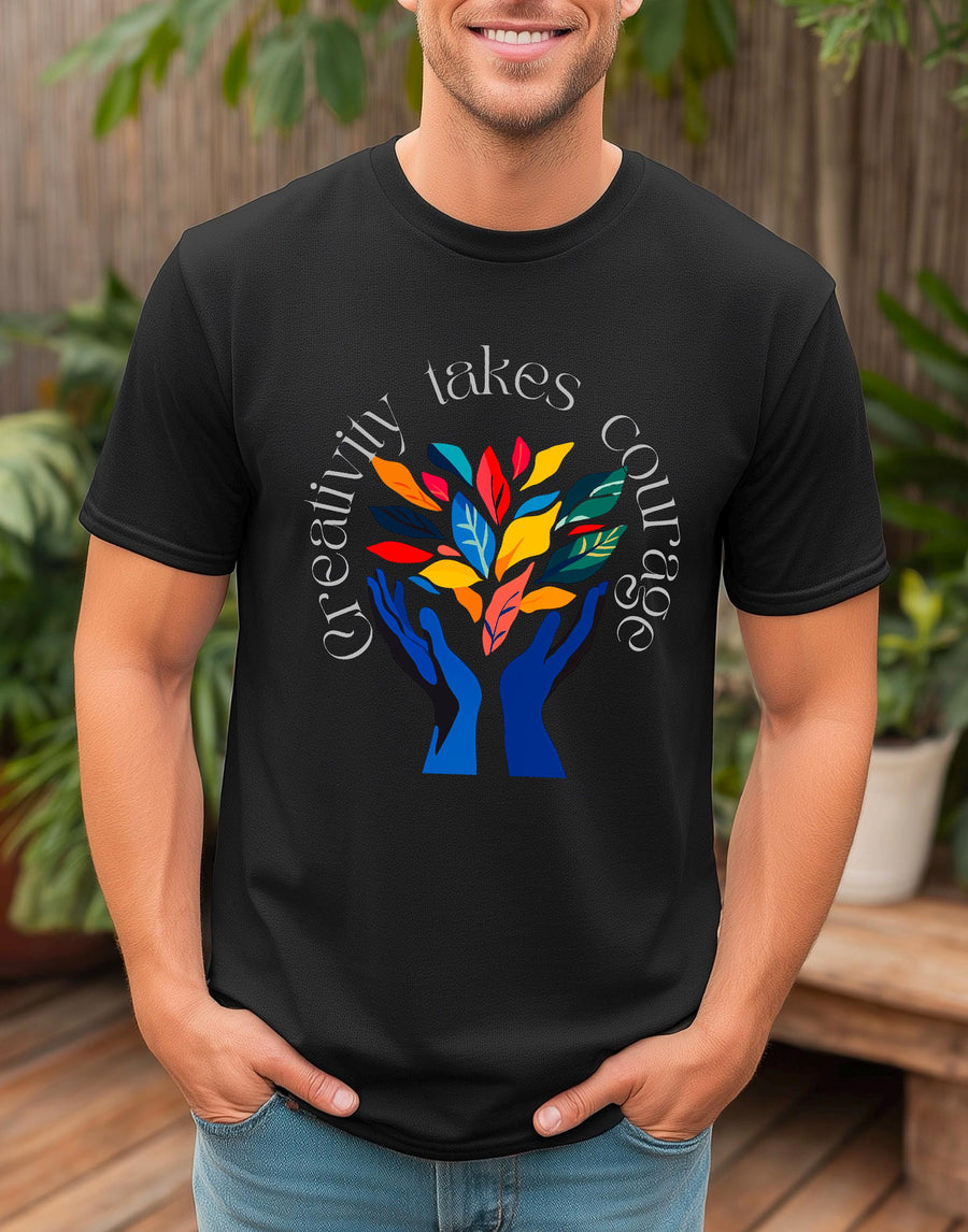 Matisse T-Shirt Creativity Takes Courage – Artist Gift for Men & Women, Art Teacher Tee, Henri Matisse Inspired Shirt