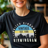 Birmingham T-Shirt Vintage Style | Est. 1166 Graphic Tee | UK City Retro Shirt | British Heritage Gift