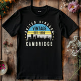Cambridge Est. 1209 T-Shirt – Vintage United Kingdom Tee – Retro UK City Shirt – British Heritage Gift – Unisex England 