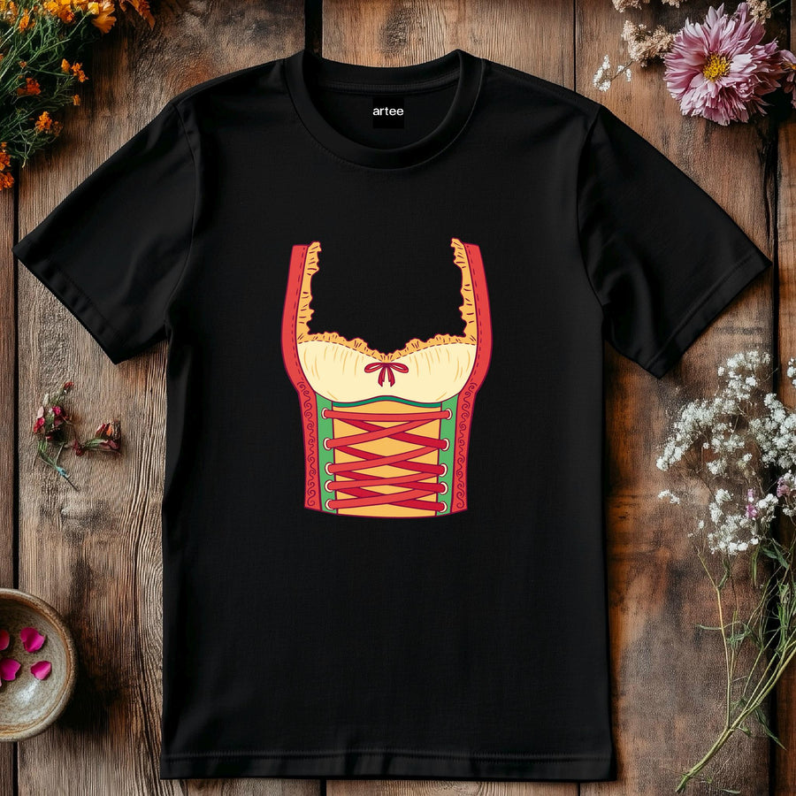 Oktoberfest Woman Costume T-Shirt, Bavarian Dirndl Style Tee, German Beer Festival Shirt, Funny Prost Shirt, Munich Part