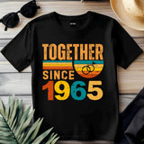 Matching Couple Tee, Husband Wife Unisex Shirt, Est 1965 Love Gift, Rings Together Since 1965 Shirt – 60th Anniversary T