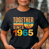 Matching Couple Tee, Husband Wife Unisex Shirt, Est 1965 Love Gift, Rings Together Since 1965 Shirt – 60th Anniversary T