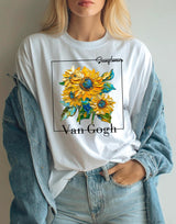 Van Gogh Sunflowers T‑Shirt – Vintage Sunflowers Art Tee for Men & Women, Vincent Van Gogh Painting Shirt