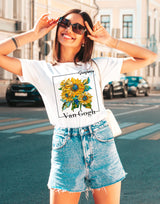 Van Gogh Sunflowers T‑Shirt – Vintage Sunflowers Art Tee for Men & Women, Vincent Van Gogh Painting Shirt