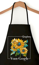 Van Gogh Sunflowers Apron | Artist Painting Apron | Sunflowers Kitchen Apron | Gift for Artists and Painters | Van Gogh 