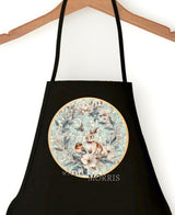 William Morris Rabbit & Bird Apron – Botanical Art Apron, Gift for Her or Him, Painting or Cooking Apron