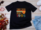 Together Since 1995 Shirt, Custom Year Couple Shirts, Matching Couple Tee, Anniversary Gift for Husband Wife