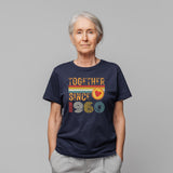 Customise Anniversary Tee 1960, Together Since T-Shirt, Couple Gift, Wedding Anniversary Shirt, Unisex Love Tee
