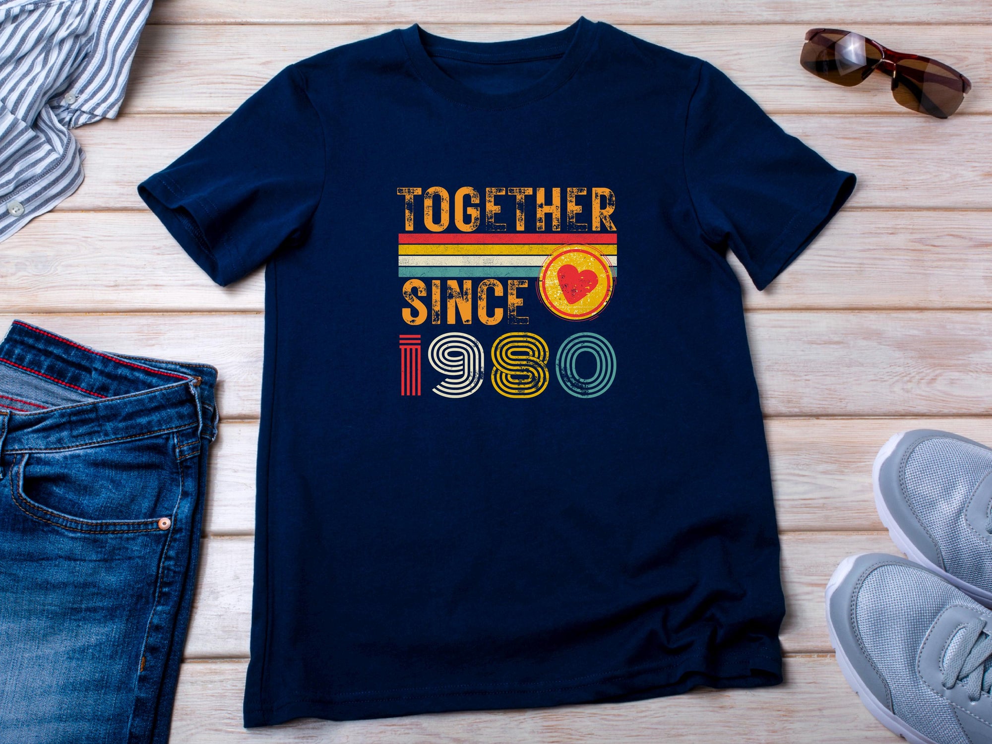 46 Years Married Gift | 46th Anniversary Shirt | 1980 Anniversary Gift | Sapphire Anniversary Inspired Present | Wedding Gift for Couple