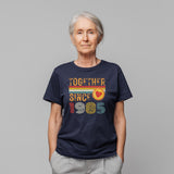 Anniversary Shirt for Couple Est. 1985, Matching Wifey & Hubby Tees, Custom Husband and Wife Gift, 40th Anniversary T-Sh