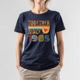 Anniversary Shirt for Couple Est. 1985, Matching Wifey & Hubby Tees, Custom Husband and Wife Gift, 40th Anniversary T-Sh
