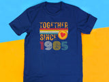 Anniversary Shirt for Couple Est. 1985, Matching Wifey & Hubby Tees, Custom Husband and Wife Gift, 40th Anniversary T-Sh