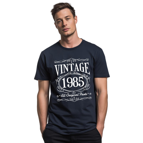 Vintage 1985 - 40th Birthday T-Shirt, All Original Parts, Funny 40th Gift for Dad, 40th Gifts for Men, 40th T-Shirt