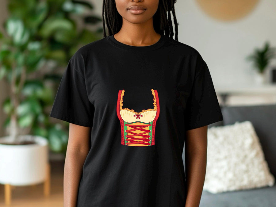 Oktoberfest Woman Costume T-Shirt, Bavarian Dirndl Style Tee, German Beer Festival Shirt, Funny Prost Shirt, Munich Part
