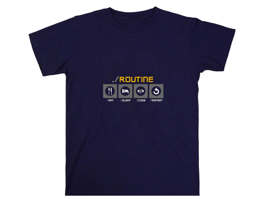Developer Routine Shirt, Eat Sleep Code Repeat Tee, Funny Programmer T-Shirt, Software Engineer Gift, Coding Unisex Shir