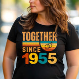 Rings Together Since 1955 Shirt – Vintage Anniversary T-Shirt – Unisex Couple Tee – Husband Wife Matching Shirt – Est 19
