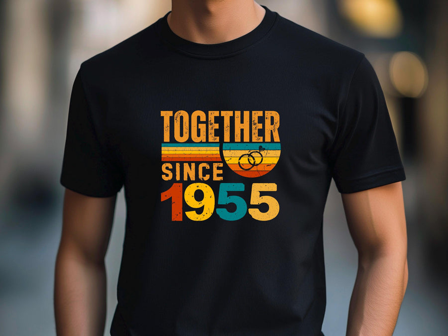 Rings Together Since 1955 Shirt – Vintage Anniversary T-Shirt – Unisex Couple Tee – Husband Wife Matching Shirt – Est 19