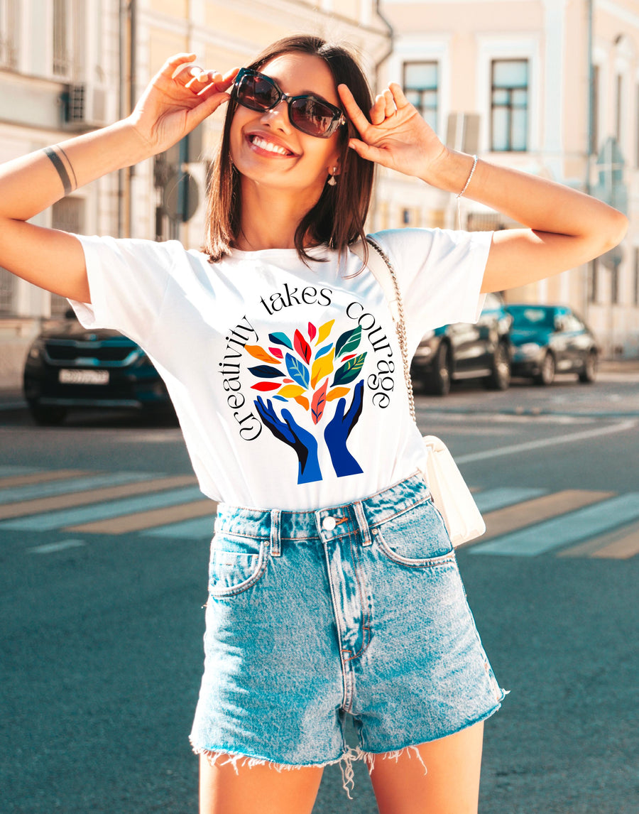 Matisse T-Shirt Creativity Takes Courage – Artist Gift for Men & Women, Art Teacher Tee, Henri Matisse Inspired Shirt