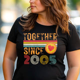 Matching Couple Tee, Husband Wife Unisex Shirt, Est 2005 Love Gift, Rings Together Since 2005 Shirt – 20th Anniversary T