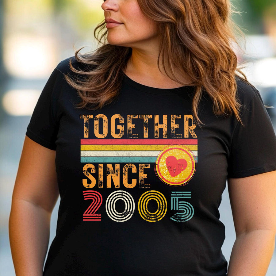 Matching Couple Tee, Husband Wife Unisex Shirt, Est 2005 Love Gift, Rings Together Since 2005 Shirt – 20th Anniversary T