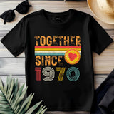 55th Anniversary Couple Shirt, Together Since 1970 Tee, Matching Husband Wife Gift, Est. 1970 Love Rings T-Shirt