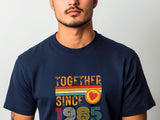 Anniversary Shirt for Couple Est. 1985, Matching Wifey & Hubby Tees, Custom Husband and Wife Gift, 40th Anniversary T-Sh