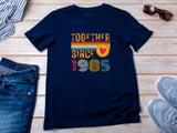 Anniversary Shirt for Couple Est. 1985, Matching Wifey & Hubby Tees, Custom Husband and Wife Gift, 40th Anniversary T-Sh