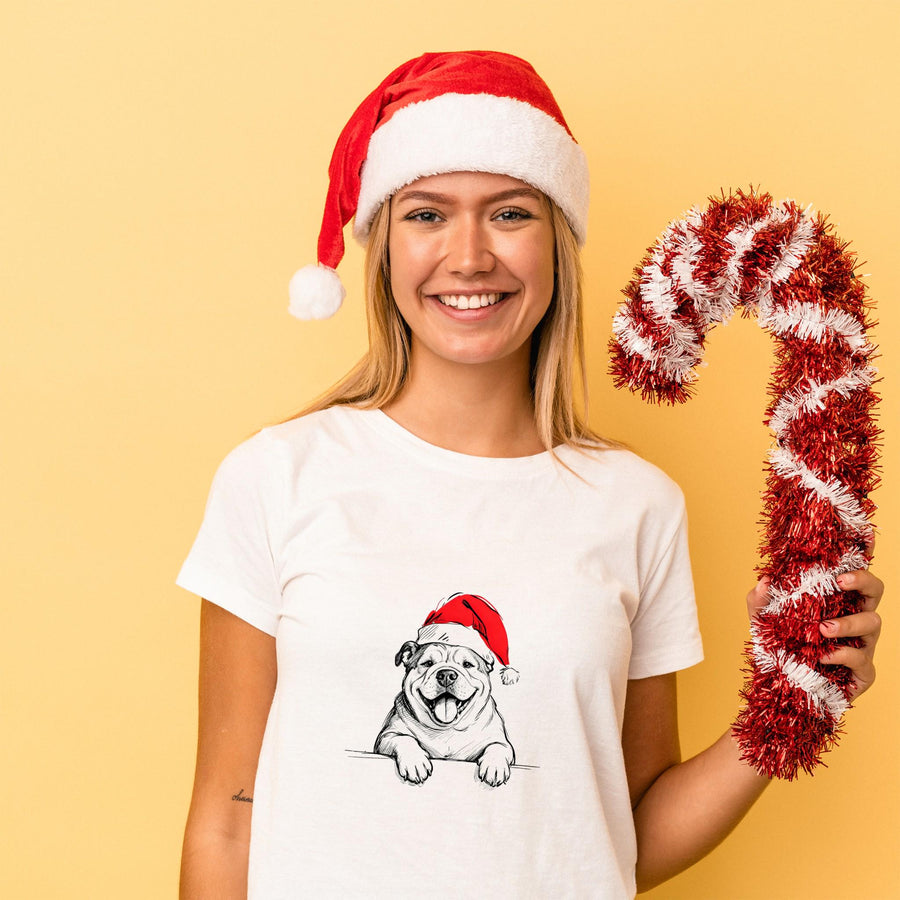 English Bulldog Christmas T Shirt | Cute Bulldog Xmas Tshirt | Funny Holiday Shirt For Dog Lovers | Christmas Gift For M