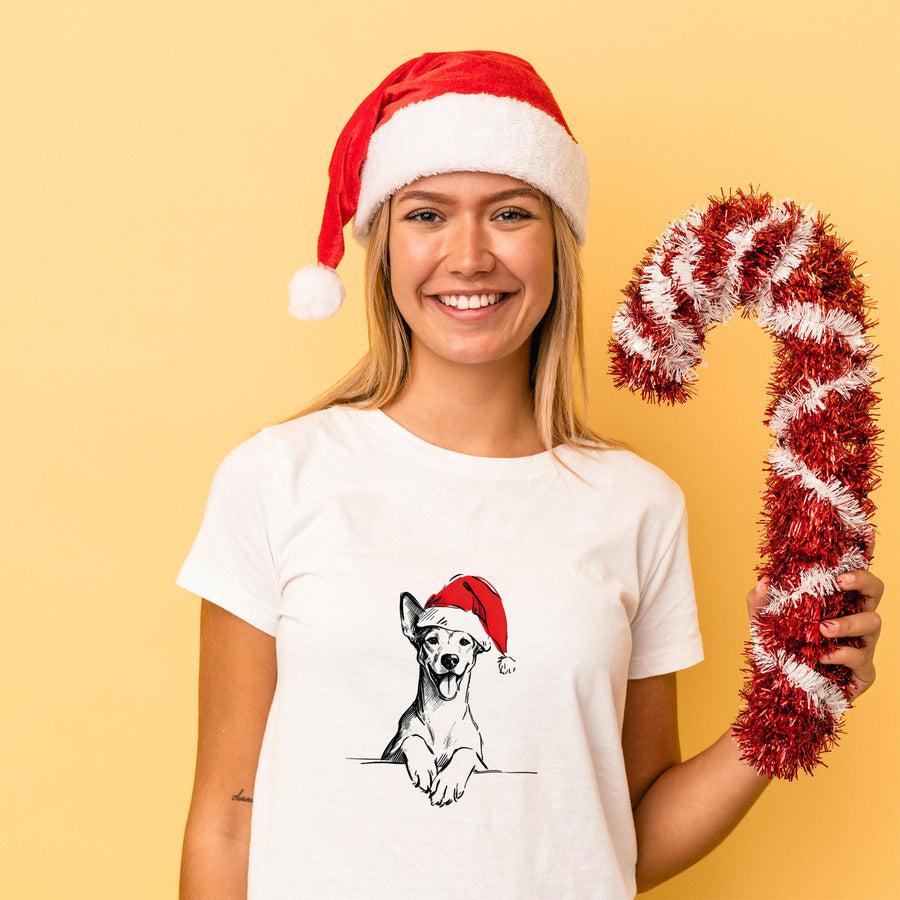 Whippet Dog Christmas T Shirt | Cute Whippet Xmas Tshirt | Funny Holiday Shirt For Dog Lovers | Gift For Men Women Kids