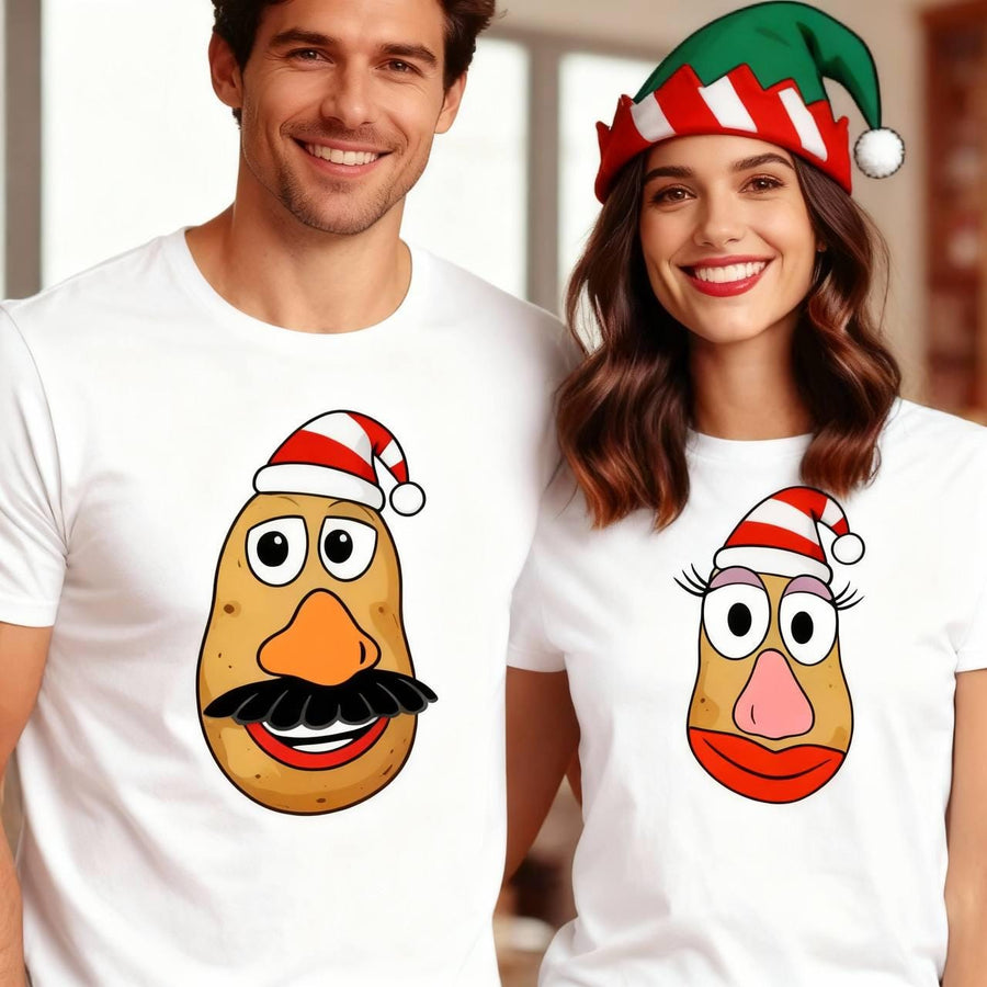 Funny Christmas Potato T Shirt | Festive Spud Tee | Cute Holiday Food Shirt | Humorous Xmas Gift For Potato Lovers Men W