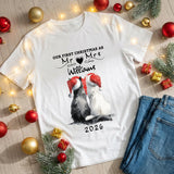 Our First Christmas Together Personalised Surname T-Shirt – Newlywed Christmas Shirt, Couple Xmas Gift, Mr & Mrs First C