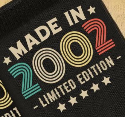 24th Birthday Socks | Limited Edition Made In 2002 Funny Gift