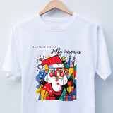 Santa in Pieces Christmas Shirt – Surreal Picasso Style Xmas Tee, Abstract Art Christmas Shirt, Cute Merry Christmas Gif