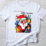 Santa in Pieces Christmas Shirt – Surreal Picasso Style Xmas Tee, Abstract Art Christmas Shirt, Cute Merry Christmas Gif