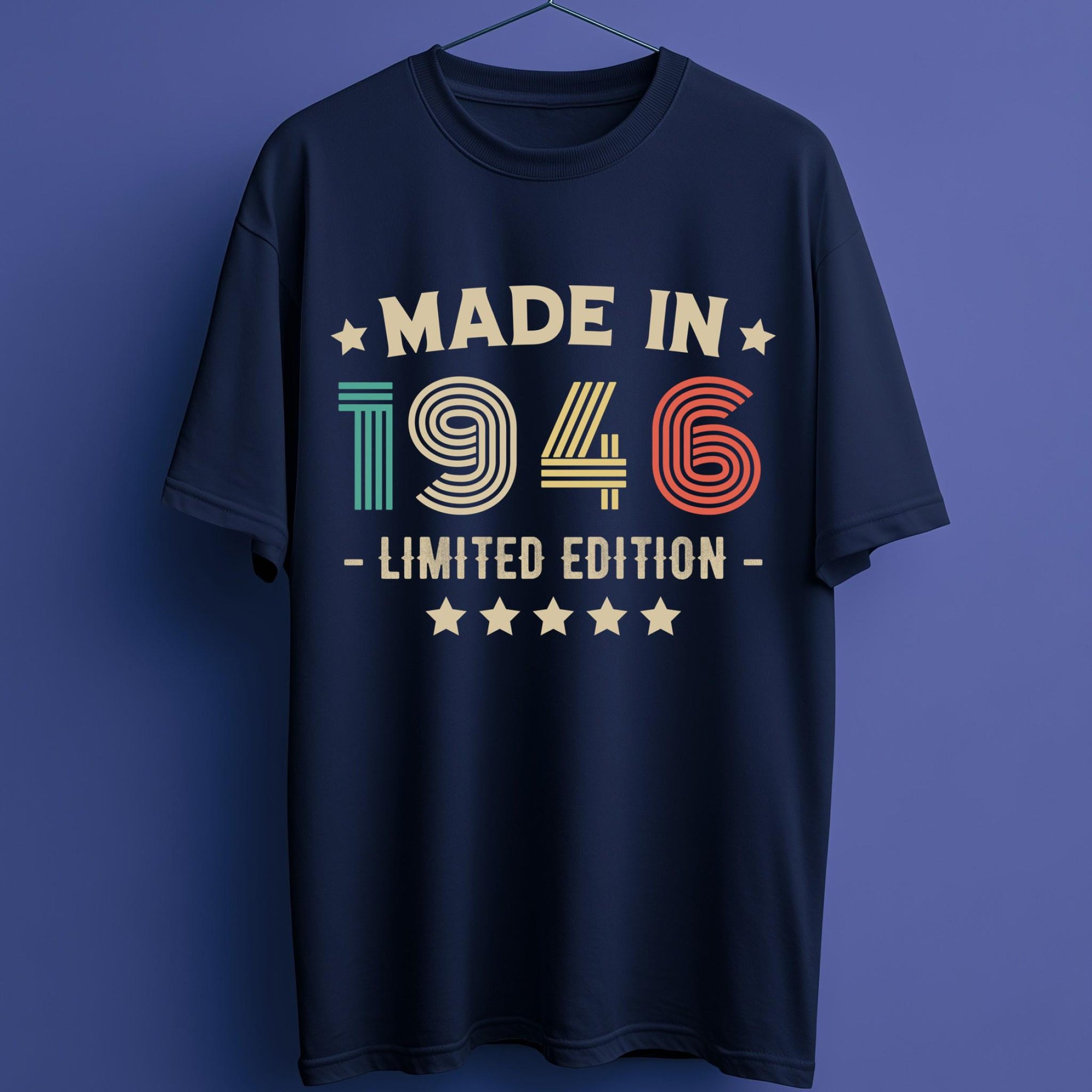 1946 80th Birthday T-Shirt | Funny 80th Gifts for Him and Her | Classic Birthday Shirt for Men and Women