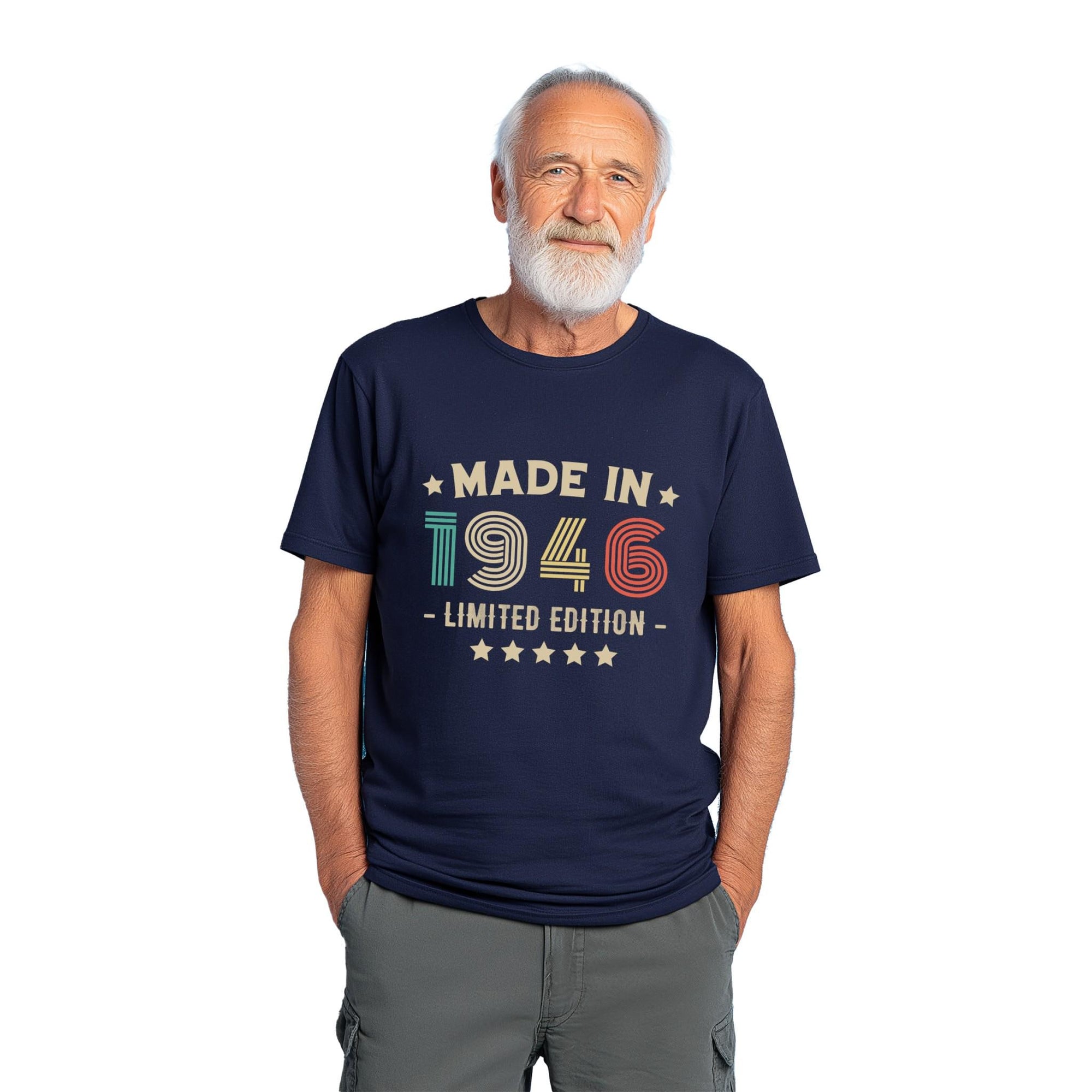 1946 80th Birthday T-Shirt | Funny 80th Gifts for Him and Her | Classic Birthday Shirt for Men and Women