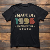 1996 30th Birthday T-Shirt | Funny 30th Gifts for Him and Her | Classic Birthday Shirt for Men and Women