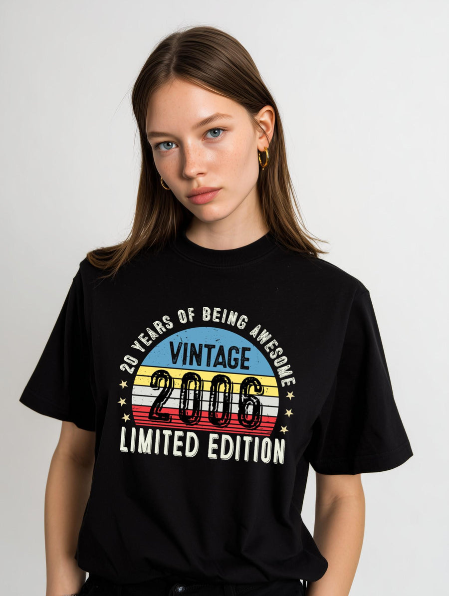 2006 20th Birthday T-Shirt | Funny 20th Gifts for Him and Her | Classic 20th T-Shirt for Men and Women