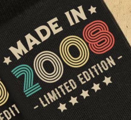18th Birthday Socks | Limited Edition Made In 2008 Funny Gift