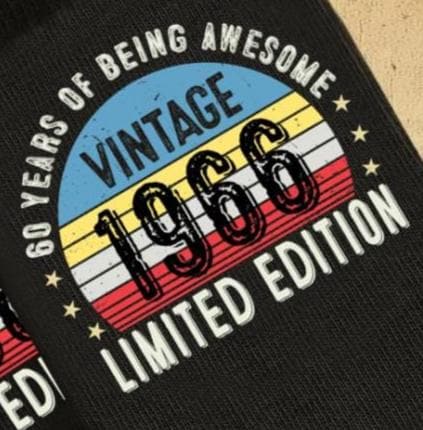 60th Birthday Socks | Vintage 1966 Limited Edition