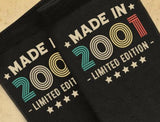 25th Birthday Socks | Limited Edition Made In 2001 Gift
