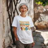 60th Anniversary Matching Couple T-Shirts, Diamond Wedding Gift, Since 1966