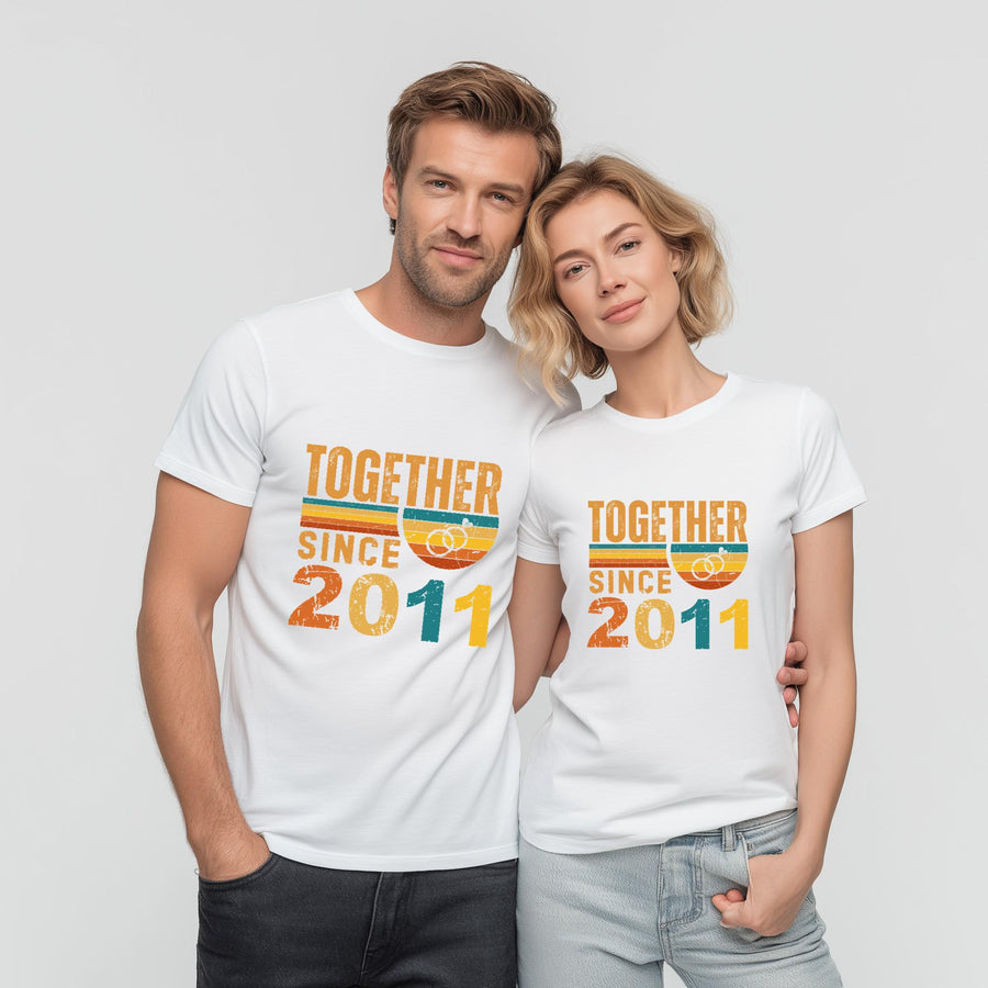 15th Anniversary Matching Couple Shirts, Married Since 2011