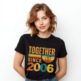 20th Anniversary Matching Couple T-Shirts, Vintage Married Since 2006