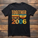 20th Anniversary Matching Couple T-Shirts, Vintage Married Since 2006