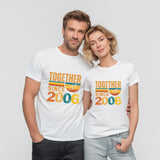 20th Anniversary Matching Couple T-Shirts, Vintage Married Since 2006