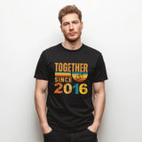 10th Anniversary Matching Couple Shirts, Together Since 2016
