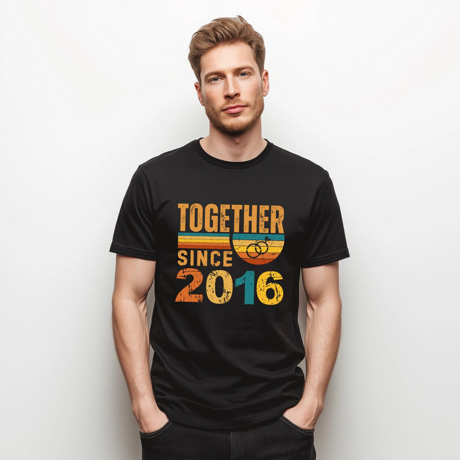 10th Anniversary Matching Couple Shirts, Together Since 2016