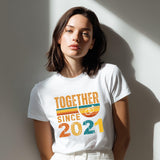 5th Anniversary Matching Couple Shirts, Married Since 2021