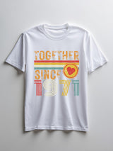 55th Anniversary Matching T-Shirts, Emerald Anniversary Gift, Together Since 1971